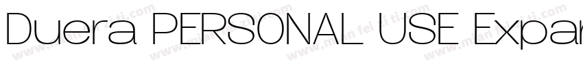 Duera PERSONAL USE Expanded字体转换